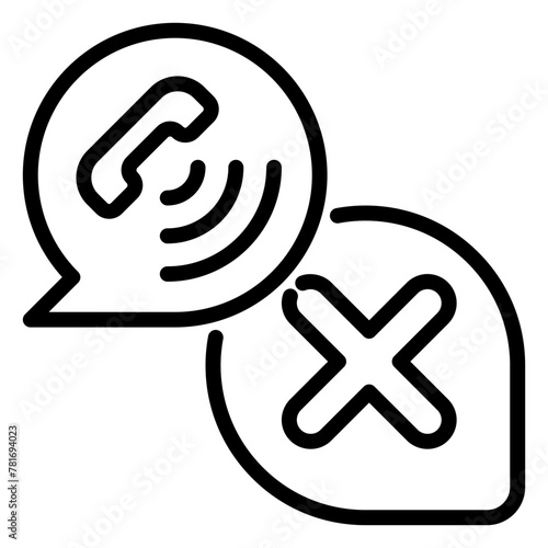 Reject icon, line icon style