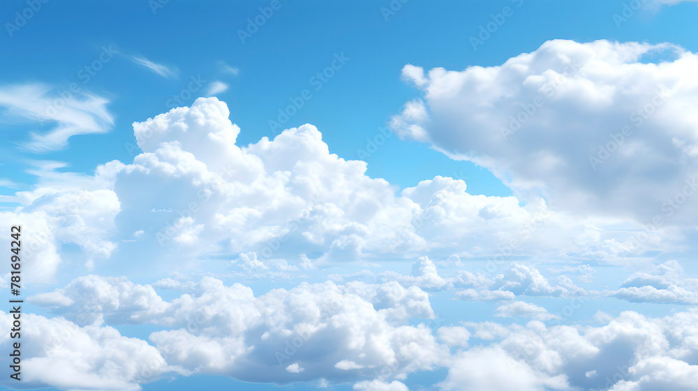 Digital blue sky and white clouds scene abstract graphic poster web page PPT background Digital blue sky and white clouds scene abstract graphic poster web page PPT background