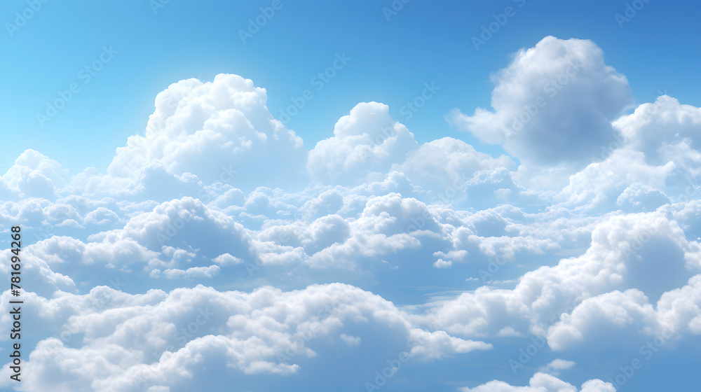 Digital blue sky and white clouds scene abstract graphic poster web page PPT background Digital blue sky and white clouds scene abstract graphic poster web page PPT background