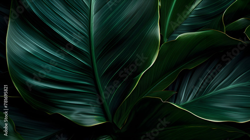Digital abstracted jungle flora graphic poster web page PPT background
