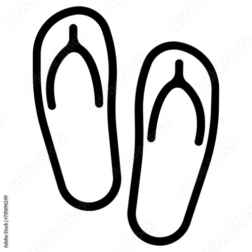 sandals icon, simple vector design