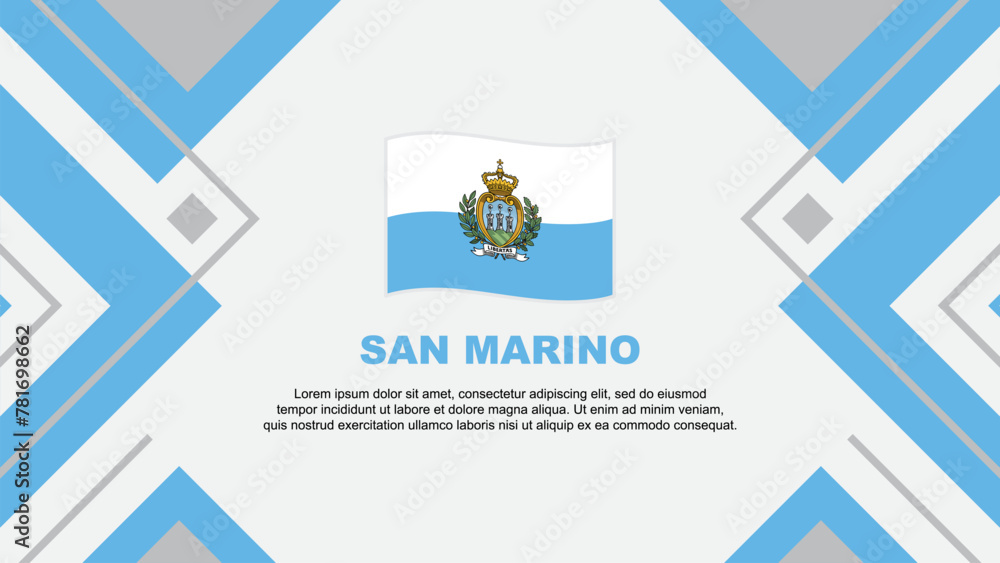 San Marino Flag Abstract Background Design Template. San Marino Independence Day Banner Wallpaper Vector Illustration. San Marino Illustration San Marino Flag Abstract Background Design Template. San Marino Independence Day Banner Wallpaper Vector Illustration. San Marino Illustration