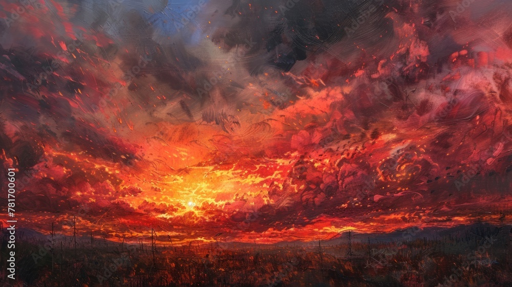 Fototapeta premium sunset generative ai