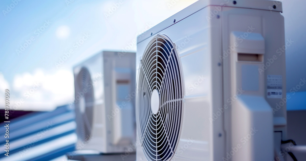 The ventilation system on the roof of a modern house. The ventilation system on the roof of a modern house.