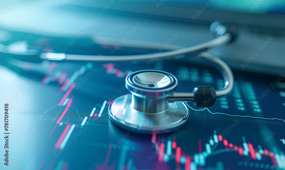 Healthcare Medical Wellness Sector with Stock Price Chart Healthcare Medical Wellness Sector with Stock Price Chart
