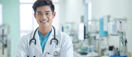 Asian doctor smiles