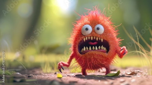 Cute and funny 3d monster, generative ai