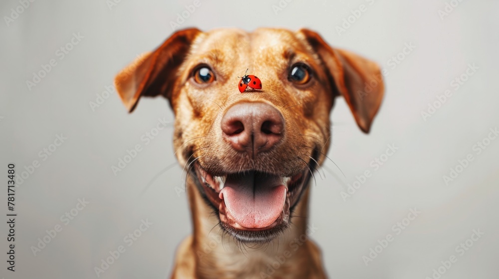 dog smiling generative ai