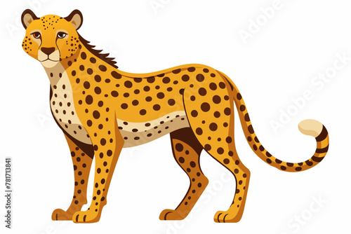 Fototapeta Naklejka Na Ścianę i Meble -  cheetah silhouette vector art illustration