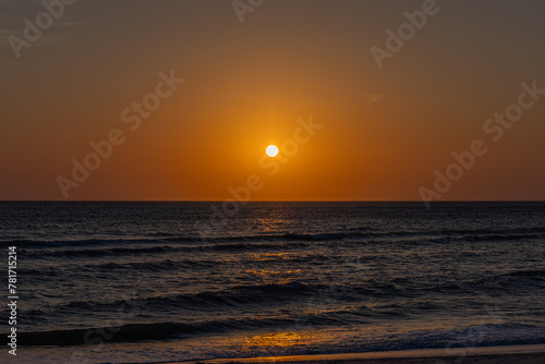 Sunset Naples Beach Florida No Clouds