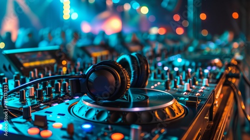 dj mixer and headphones