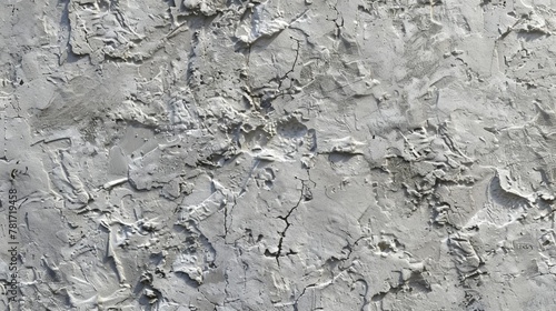 Close-up of weathered white wall showing multiple cracks