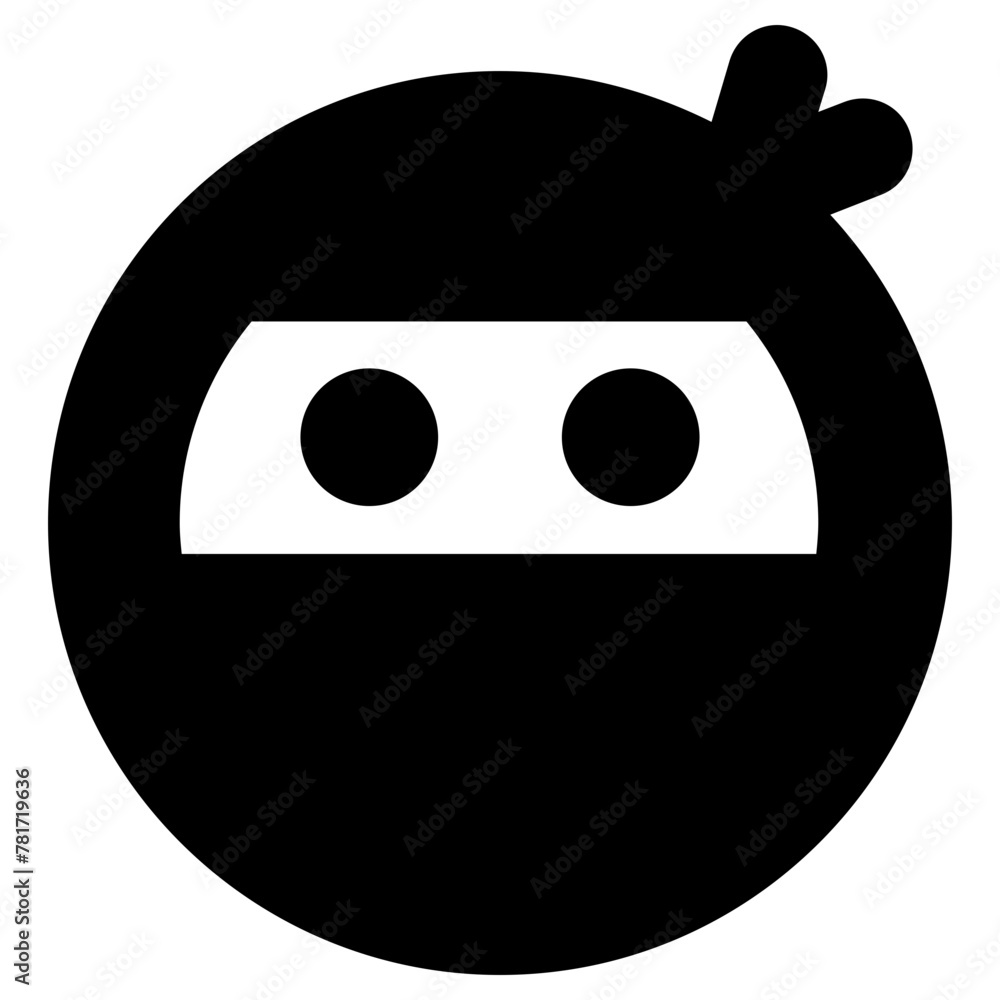 ninja icon, simple vector design