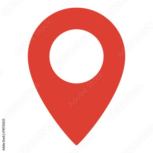 シンプルな赤いマップピン