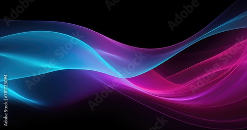 blue to purple gradient light waves