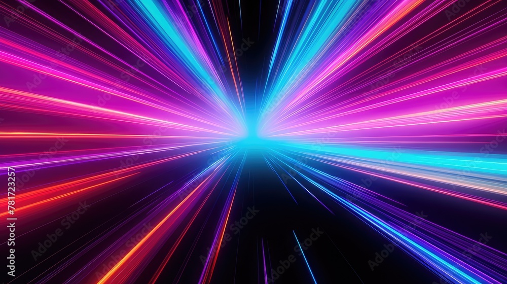 warp speed light streaks abstract