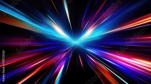 futuristic neon acceleration effect