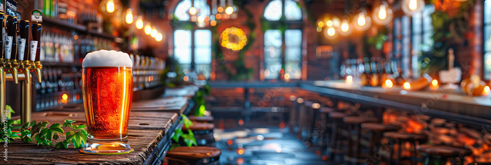 Ambient Light in a Vintage Cafe, Blurry Interior with Bokeh Lights, Abstract and Cozy Restaurant Background, Modern and Stylish Dining Space Design