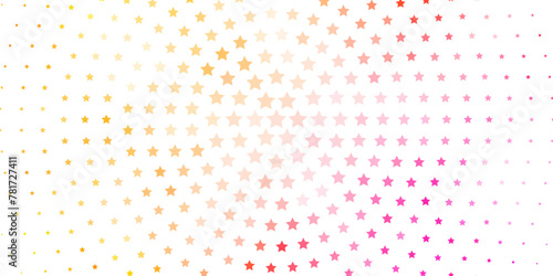 Light Orange vector layout with bright stars.