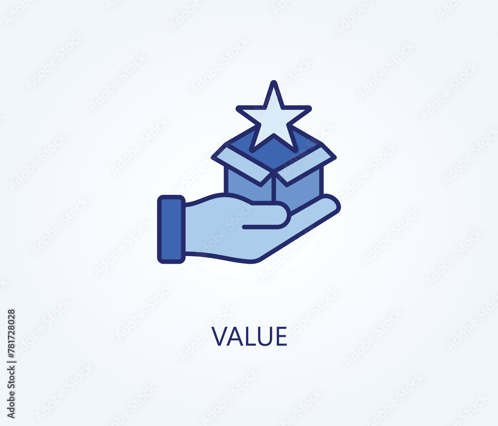 Value vector, icon or logo sign symbol illustration.