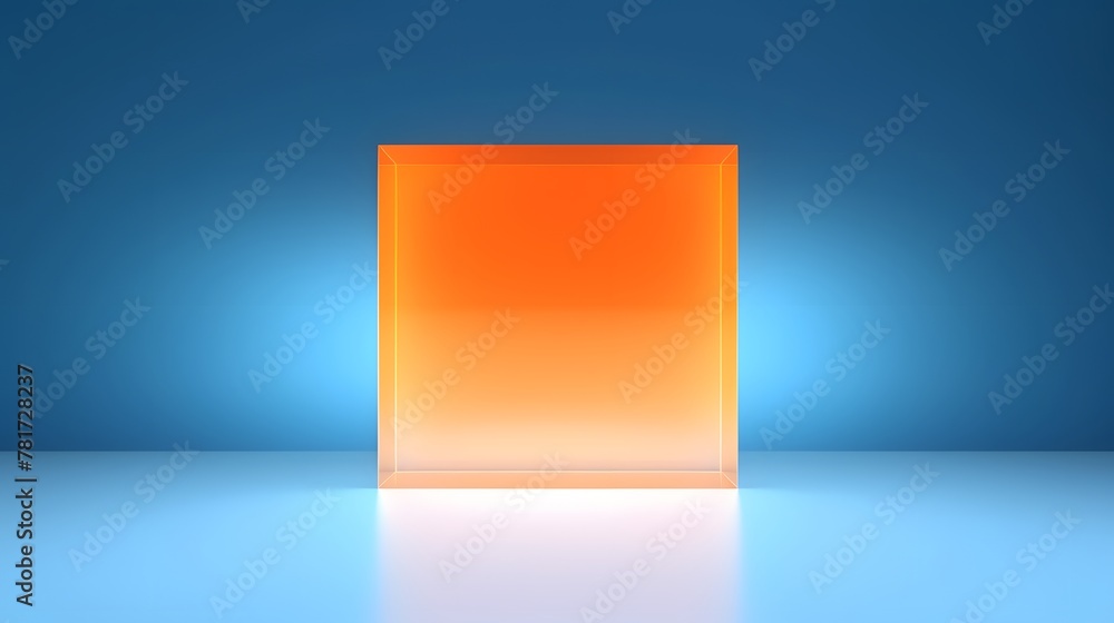 Gradient frosted glass effect virtual abstract background, bright, blue, orange, white. For Design, Background, Cover, Poster, Banner, PPT, KV design, Wallpaper