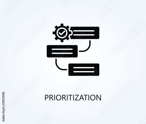 Prioritization vector, icon or logo sign symbol illustration.