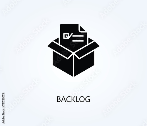Backlog vector, icon or logo sign symbol illustration.