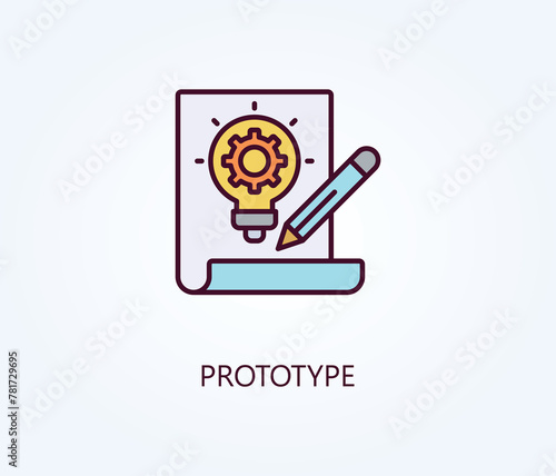 Prototype vector, icon or logo sign symbol illustration.