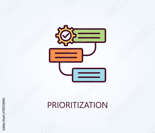 Prioritization vector, icon or logo sign symbol illustration.