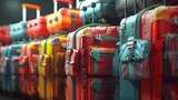 Animated 3D luggage icons with digital tags for smart seamless travel. Pack light