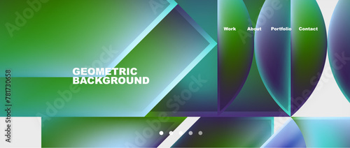 Minimal geometric web site page template design. Vector Illustration For Wallpaper, Banner, Background, Card, Book Illustration, landing page