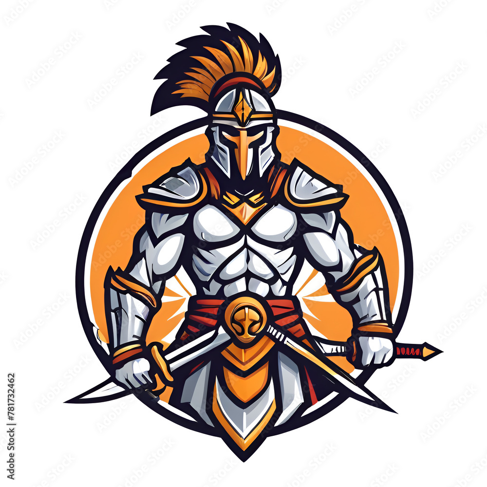 knight gaming esport mascot logo vector illustration