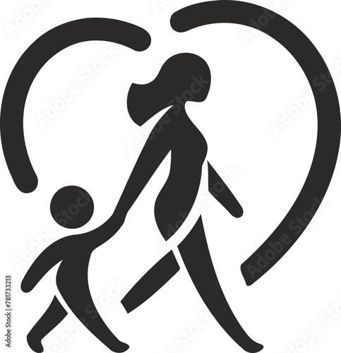 mother and baby logo