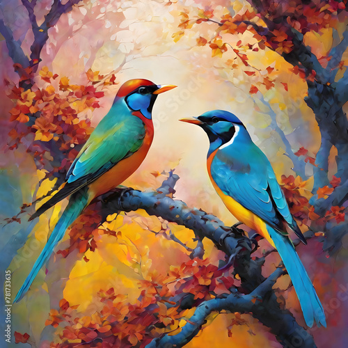 Two birds and beautiful nature. a (7)