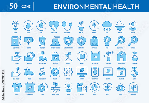 Environmental Health Icons Collection For Business, Marketing, Promotion In Your Project. Easy To Use, Transparent Background, Easy To Edit And Simple Vector Icons