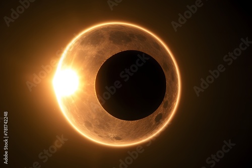 closeup to partial solar eclipse, ultra closeup to solar eclipse photo