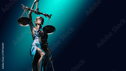 Legal Concept: Themis is Goddess of Justice and law photo