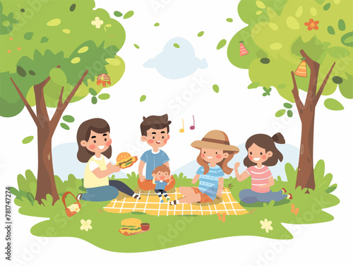 Family Day in the Park  A Joyous Gathering Amidst Nature s Embrace