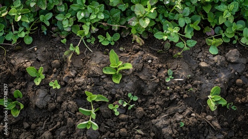 Soil with plants growing from it, illustrating the Earth's ability to support life