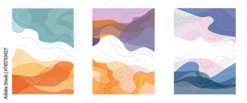 Abstract dynamic fluid mobile backdrop suitable for sale banners. Featuring special offers, super sales, and banners. 3 sets of customizable design templates