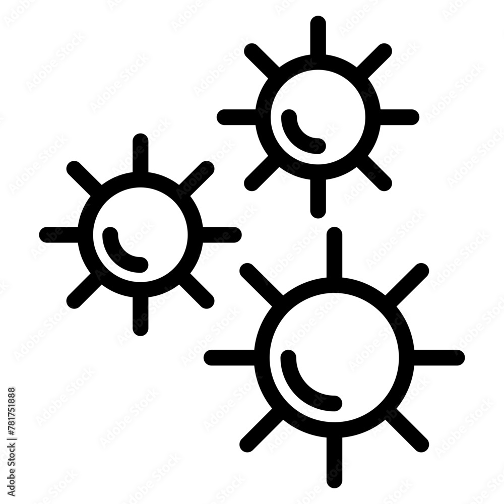 Obraz premium virus, bacteria icon