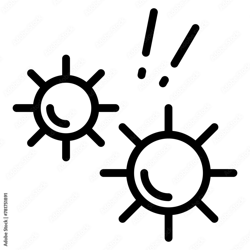 Obraz premium virus, bacteria icon