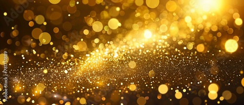 Sparkling gold foil background with dynamic light patterns ideal for premium event invites