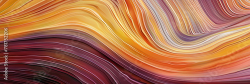 wavy pattern of colorful lines background, generative AI