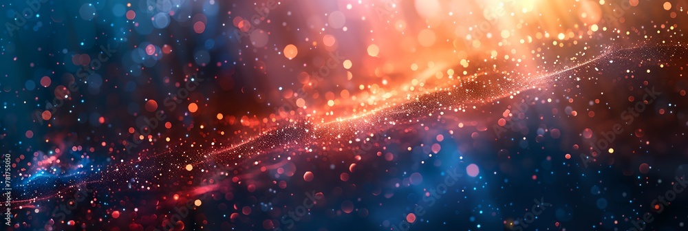 Fototapeta premium Abstract background, blue pink glitter