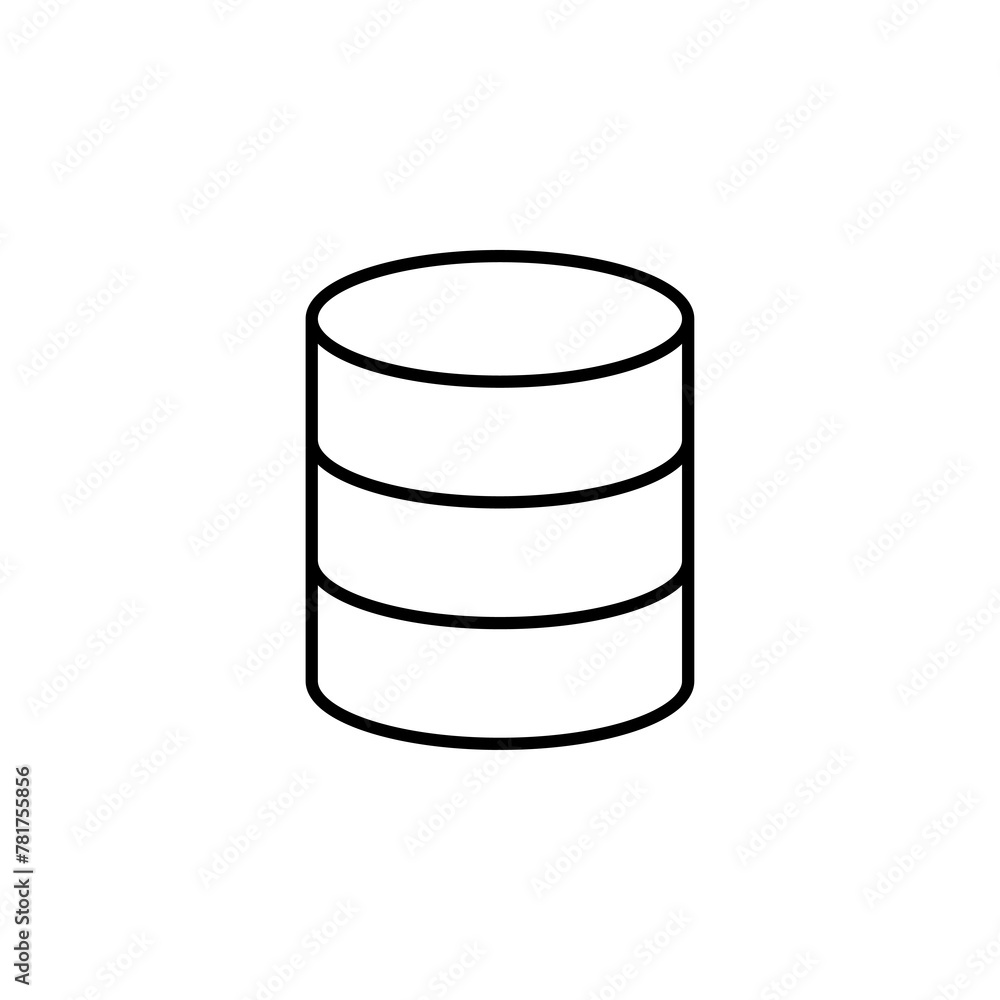 data storage icon in simple outline style data storage icon in simple outline style