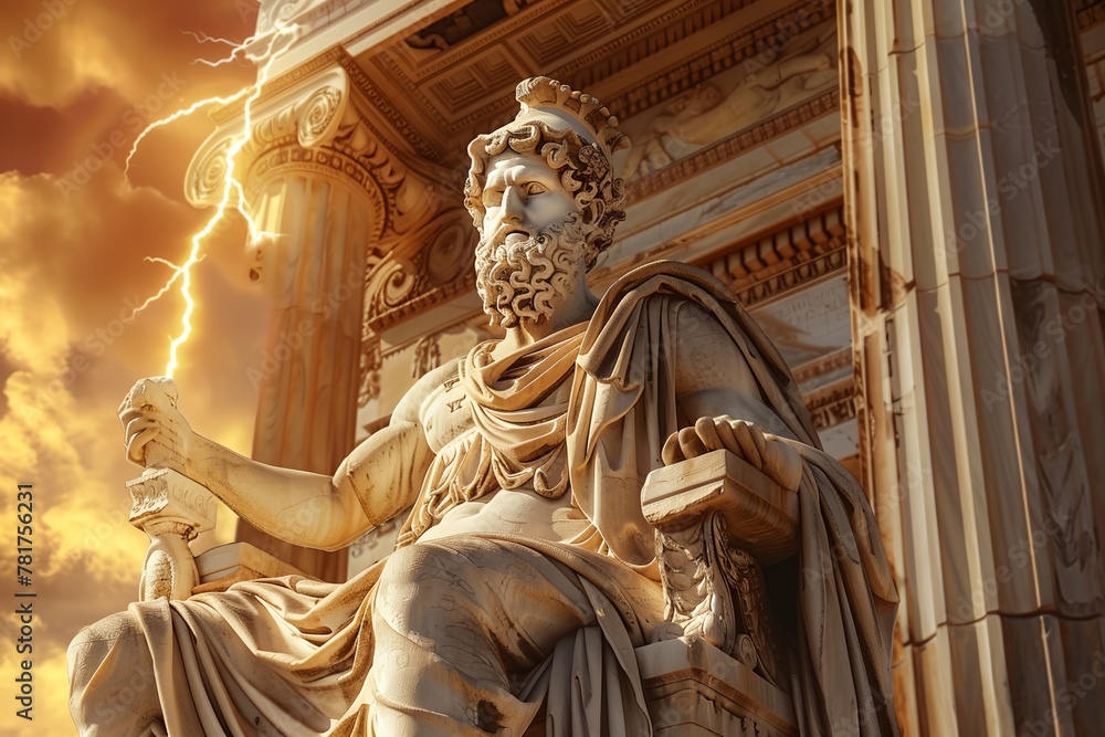 Fototapeta premium Zeus, ancient Greek god statue