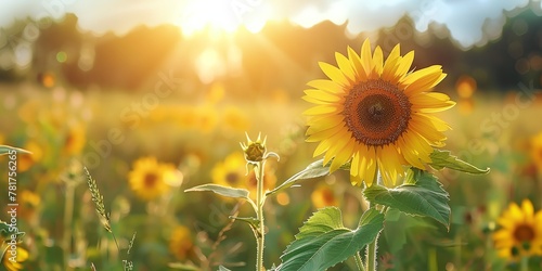 Sunflower  beautiful symbol of summer