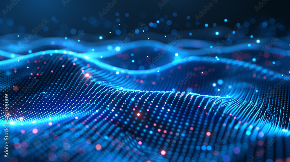 Digital cyberspace and particle digital data network connection concept Digital cyberspace and particle digital data network connection concept