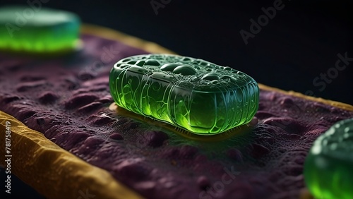 The Vibrant Engines of Life: A Plant Cell's Chloroplast Factory photo